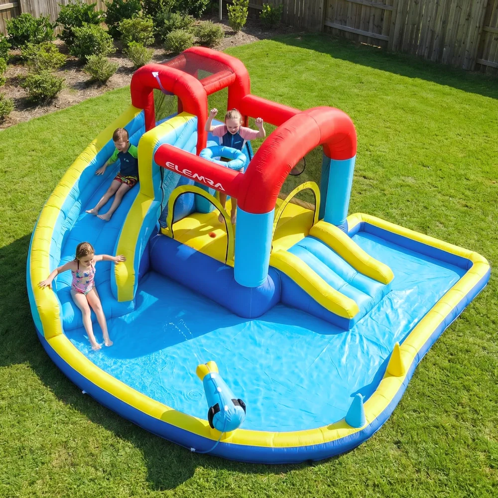 ELEMARA 9-in-1 Water Park with Two Slides