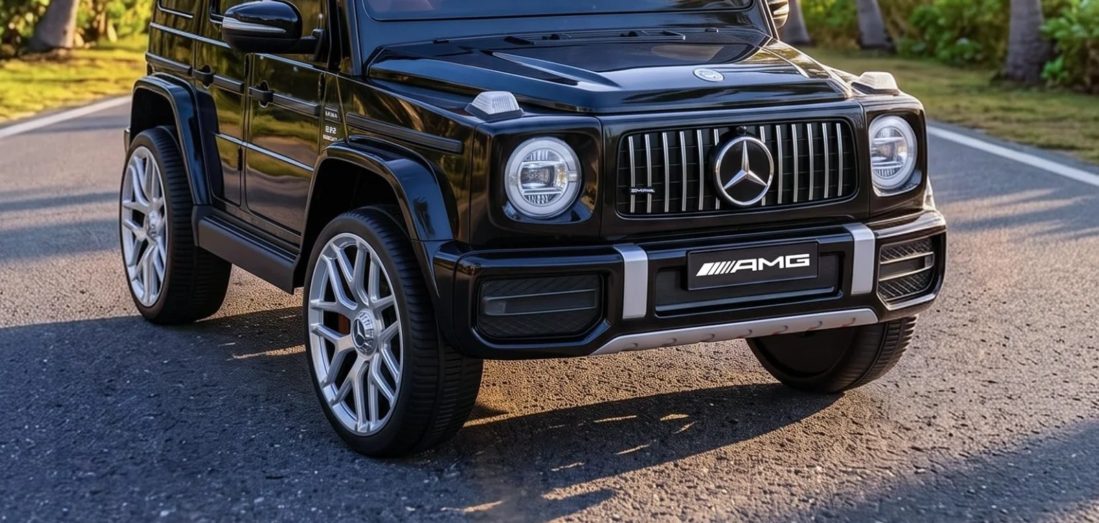 A licensed ELEMARA G63 ride-on car photographed on tarmac