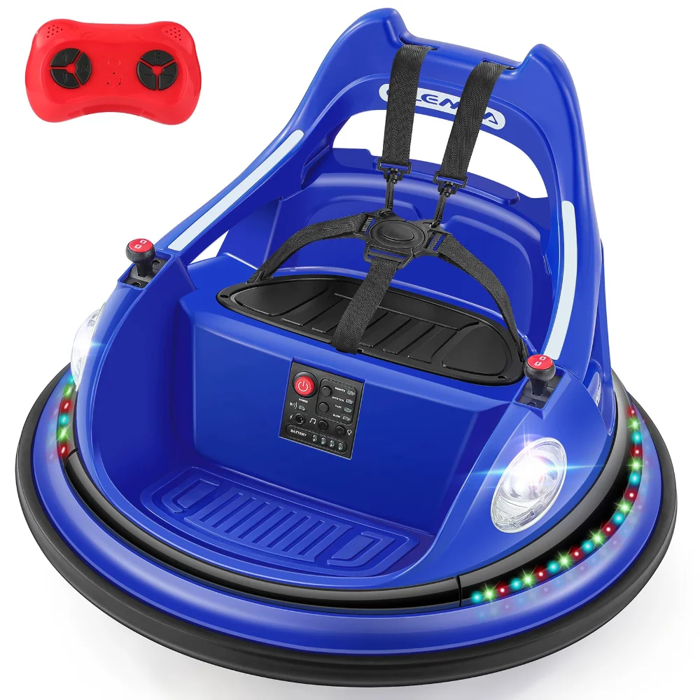 ELEMARA 12V Bumper Car with 360° Spin